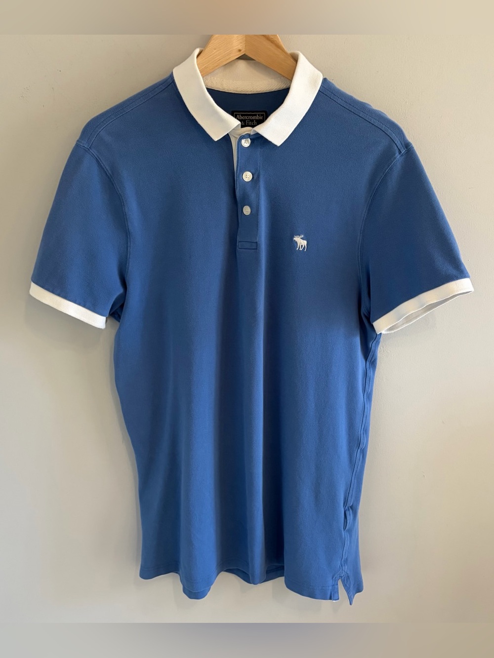 Abercrombie & Fitch Polo Shirt Moose Logo Preppy Y2K Golf.